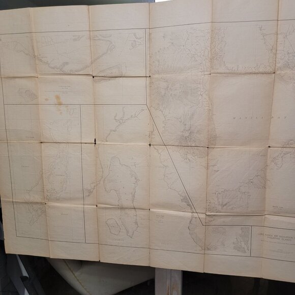 Feb 1944 WWII Amy Air Forces Long Range Navigation Chart Philippine Island Topo - Picture 13 of 16